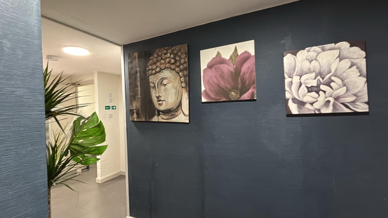 Waiting room at wrexham wellness centre